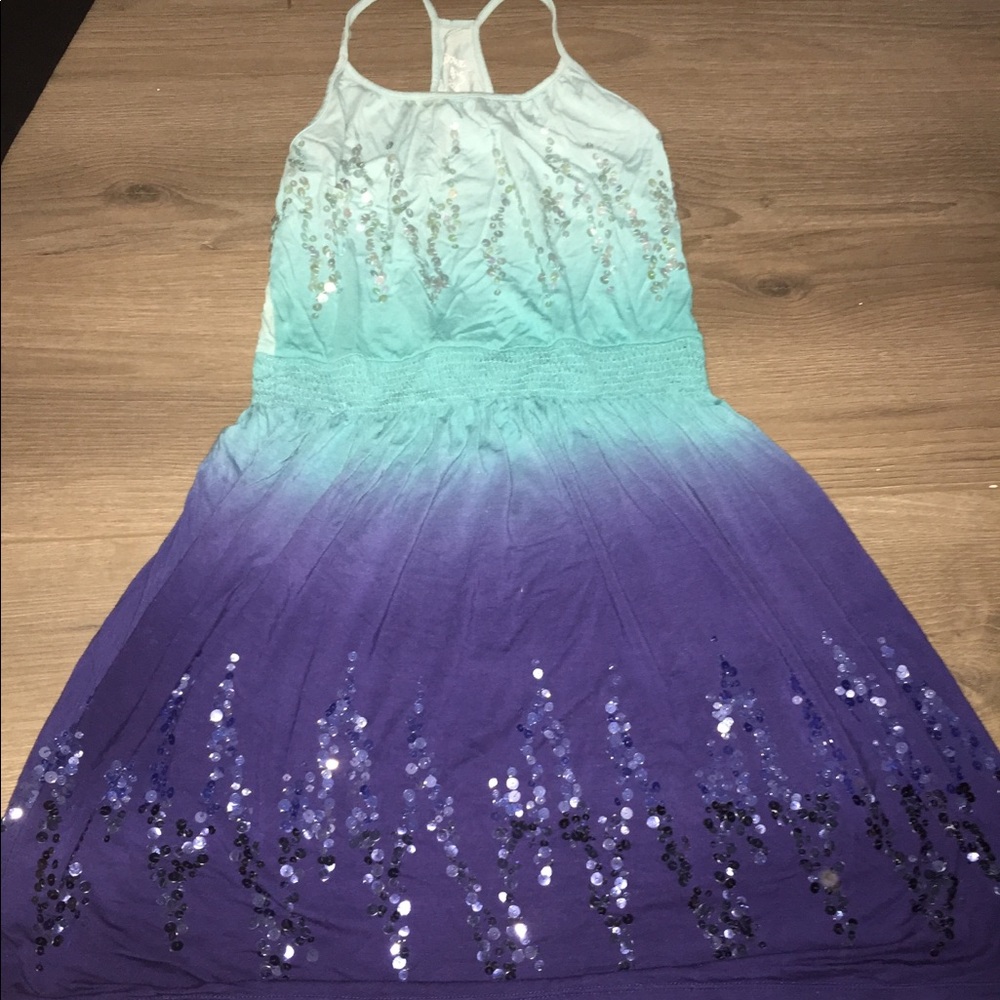 Summer/ beach cover up blue ombré dress